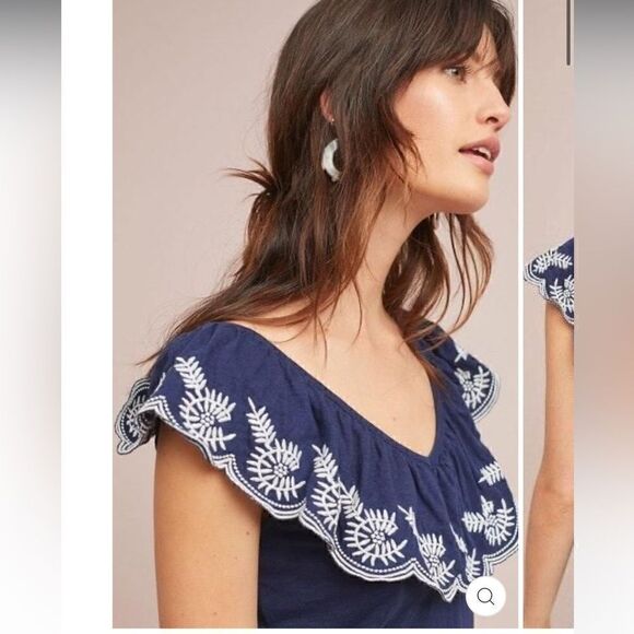 Anthropologie Moulinette Soeur Julieta Ruffled Top - Picture 2 of 7